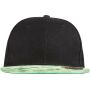 Bronx Glitter Flat Peak Snapback Cap black/green one size