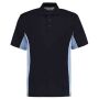 Track Poly/Cotton Piqué Polo Shirt, Navy/Light Blue, M, Kustom Kit