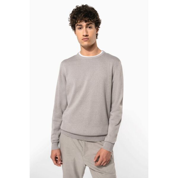 Herenpullover met ronde hals Grey Melange XXL Herenpullover met ronde hals Grey Melange XXL
