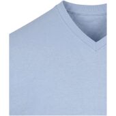 Balfour 200 g/m² unisex OCS organisch T-shirt met korte mouwen en V-hals - Mistblauw - 3XS