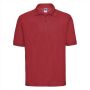 RUS Men Classic Polycotton Polo, Bright Red, XS