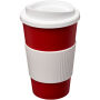 Americano® 350 ml geïsoleerde beker met grip - Rood/Wit Americano® 350 ml geïsoleerde beker met grip - Rood/Wit