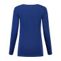L&S T-shirt Crewneck cot/elast LS for her 187c Red-2XL