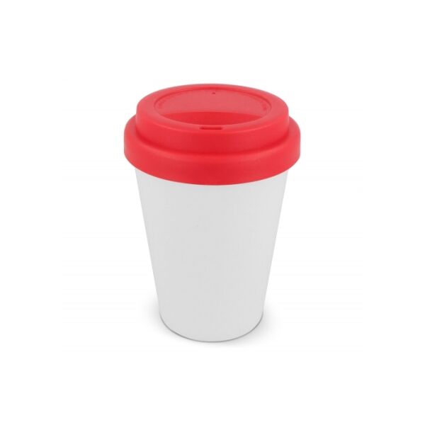 RPP Koffiebeker Wit 250ml - Wit / Rood