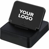 Gerecycled ABS 3-in-1 draadloze oplader Elias zwart