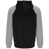 Badet tweekleurige kinderhoodie - Zwart/Gemêleerd grijs - 11/12