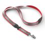 Afneembare polyester keycord met reflecterende overlay