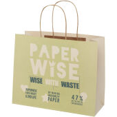 Papieren tas 150 g/m2 gemaakt van landbouwafval met gedraaide handgrepen - groot