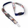 Afneembare polyester keycord met gesublimeerde satijnen overlay