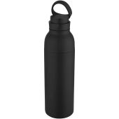 Illuminate 650 ml RCS gerecyclede roestvrijstalen dubbelwandige geïsoleerde waterfles - Zwart Illuminate 650 ml RCS gerecyclede roestvrijstalen dubbelwandige geïsoleerde waterfles - Zwart