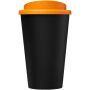 Americano® Eco 350 ml gerecyclede drinkbeker - Zwart/Oranje