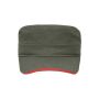 Military Sandwich Cap olive/red