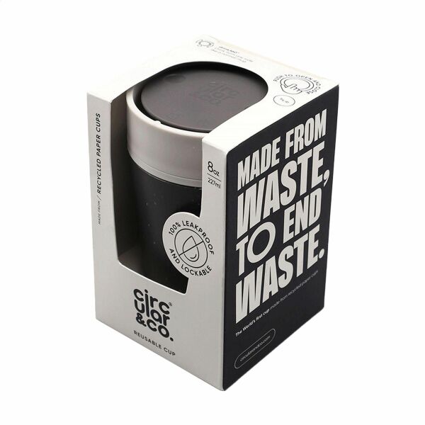 Circular&Co Recycled Coffee Cup 227 ml Kaffeebecher - grau/weiß Circular&Co Recycled Coffee Cup 227 ml Kaffeebecher - grau/weiß
