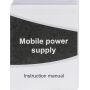 Gerecyclede draadloze oplader powerbank Meno zwart