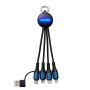 6-in-1 oplaadkabel met licht REEVES-PUHALANI II - blauw