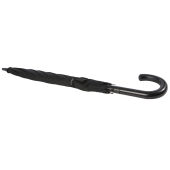 Fontana 23" automatische paraplu met carbon look en gebogen handvat - Zwart