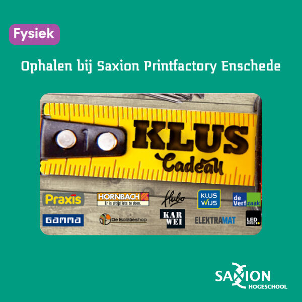 Klus Cadeau I Fysieke kaart - OPHALEN