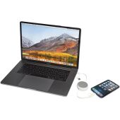 Alasia 5-in-1 100 cm intrekbare datasynchronisatie- en 45 W snellaadkabel van gerecycled plastic en aluminium - Zilver