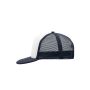 5 Panel Flat Peak Cap white/navy one size