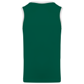 Basketbalshirt voor heren Dark Green / White XL