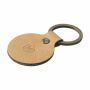 Recycled Leather Keyring Round sleutelhanger