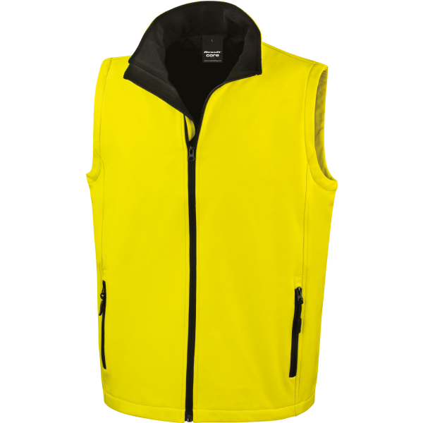 Core Printable Softshell Bodywarmer Yellow / Black 3XL Core Printable Softshell Bodywarmer Yellow / Black 3XL
