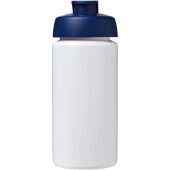Baseline® Plus grip 500 ml sportfles met flipcapdeksel - Wit/Blauw Baseline® Plus grip 500 ml sportfles met flipcapdeksel - Wit/Blauw