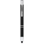 Moneta geanodiseerde aluminium stylus balpen (blauwe inkt) - Zwart