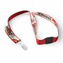 Polyester keycord met gesublimeerde satijnen overlay