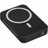 Gerecyclede draadloze oplader powerbank Meno zwart