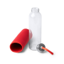 CAMU Drinkfles glas met neopreen hoes, inhoud 500 ml - rood