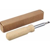 Rubberhout schroevendraaierset Leni bruin