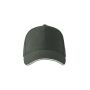 Cap unisex Sandwich 6P castor grey adjustable