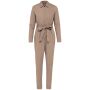 Ecologische verwassen jumpsuit dames washed powder pink 42