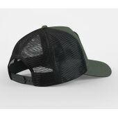 APPLIQUÉ PATCH 5 PANEL TRUCKER, OLIVE GREEN/BLACK, One size, BEECHFIELD