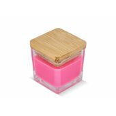 Chakra plantaardige kaars in glazen houder - Roze