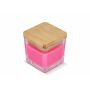 Chakra plantaardige kaars in glazen houder - Roze