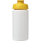 Baseline® Plus grip 500 ml sportfles met flipcapdeksel - Wit/Geel Baseline® Plus grip 500 ml sportfles met flipcapdeksel - Wit/Geel
