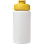Baseline® Plus grip 500 ml sportfles met flipcapdeksel - Wit/Geel