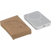 Gerecycled ABS draadloze powerbank Miren zwart