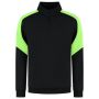 Zip Sweater Bicolor Redefined 306111 Black-Lime 3XL