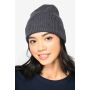 Ecologische uniseks muts van merinoswol Black One Size
