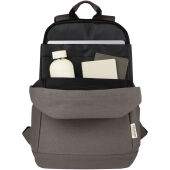 Joey 15,6 inch GRS gerecyclede canvas antidiefstal laptoprugzak 18 l - Grijs