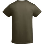 Breda biologisch katoenen herenshirt met korte mouwen - Militair groen - S