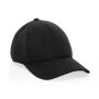 Milo AWARE™ recycled heather 6 paneel cap 200gr, zwart