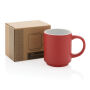 Keramische stapelbare mok 180 ml, rood