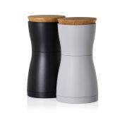 AdHoc Twin zout- en pepermolen set, zwart, wit
