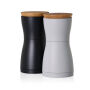 AdHoc Twin zout- en pepermolen set, zwart, wit