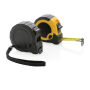 RCS gerecycled plastic 5M/19 mm rolmaat met stop knop, zwart