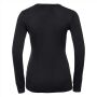 RUS Ladies V-Neck Knitted Pullover, Black, XXS